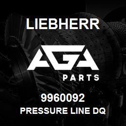 9960092 Liebherr PRESSURE LINE DQ | AGA Parts