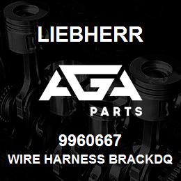 9960667 Liebherr WIRE HARNESS BRACKDQ | AGA Parts