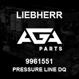 9961551 Liebherr PRESSURE LINE DQ | AGA Parts