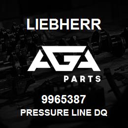 9965387 Liebherr PRESSURE LINE DQ | AGA Parts