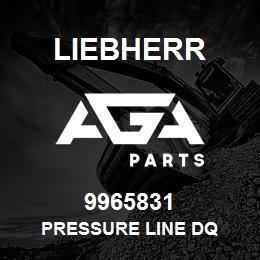 9965831 Liebherr PRESSURE LINE DQ | AGA Parts