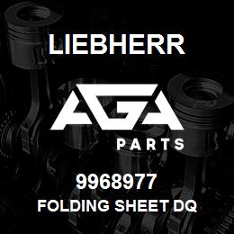 9968977 Liebherr FOLDING SHEET DQ | AGA Parts