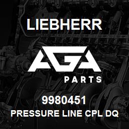 9980451 Liebherr PRESSURE LINE CPL DQ | AGA Parts