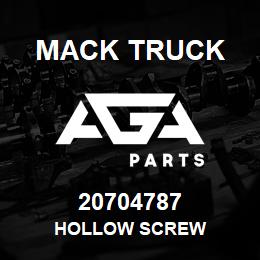 20704787 Mack Truck HOLLOW SCREW | AGA Parts