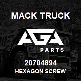 20704894 Mack Truck HEXAGON SCREW | AGA Parts