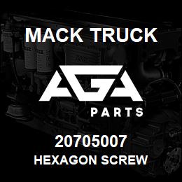 20705007 Mack Truck HEXAGON SCREW | AGA Parts