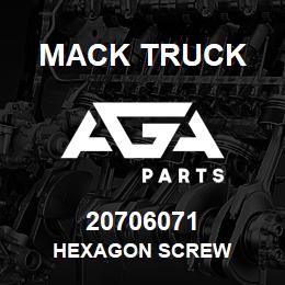 20706071 Mack Truck HEXAGON SCREW | AGA Parts