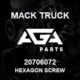 20706072 Mack Truck HEXAGON SCREW | AGA Parts