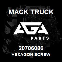 20706086 Mack Truck HEXAGON SCREW | AGA Parts