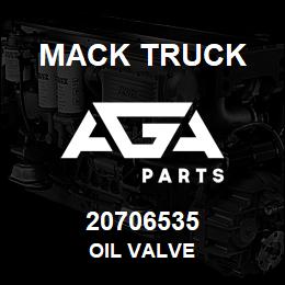 20706535 Mack Truck OIL VALVE | AGA Parts