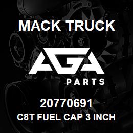 20770691 Mack Truck C8T FUEL CAP 3 INCH LOCKING | AGA Parts