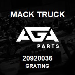 20920036 Mack Truck GRATING | AGA Parts