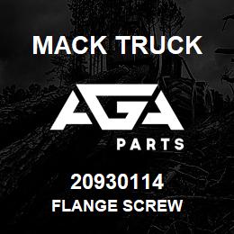 20930114 Mack Truck FLANGE SCREW | AGA Parts