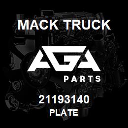 21193140 Mack Truck PLATE | AGA Parts