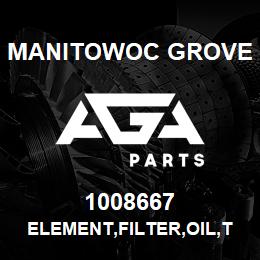 1008667 Manitowoc Grove ELEMENT,FILTER,OIL,TRNSM,HTEMP | AGA Parts