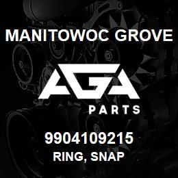 9904109215 Manitowoc Grove RING, SNAP | AGA Parts