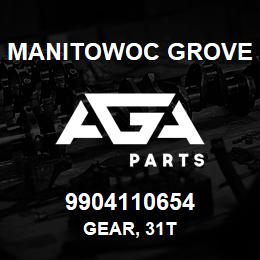 9904110654 Manitowoc Grove GEAR, 31T | AGA Parts