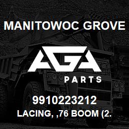 9910223212 Manitowoc Grove LACING, ,76 BOOM (2.75 OD) | AGA Parts