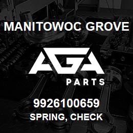 9926100659 Manitowoc Grove SPRING, CHECK | AGA Parts