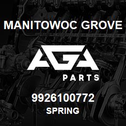 9926100772 Manitowoc Grove SPRING | AGA Parts