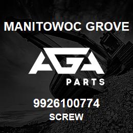 9926100774 Manitowoc Grove SCREW | AGA Parts