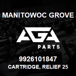 9926101847 Manitowoc Grove CARTRIDGE, RELIEF 2500 | AGA Parts