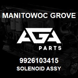 9926103415 Manitowoc Grove SOLENOID ASSY | AGA Parts