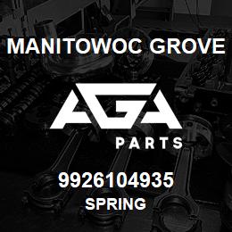 9926104935 Manitowoc Grove SPRING | AGA Parts