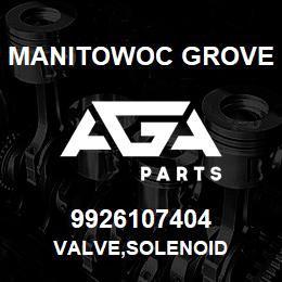 9926107404 Manitowoc Grove VALVE,SOLENOID | AGA Parts