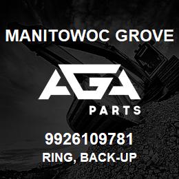 9926109781 Manitowoc Grove RING, BACK-UP | AGA Parts