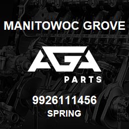 9926111456 Manitowoc Grove SPRING | AGA Parts