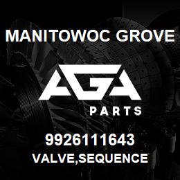 9926111643 Manitowoc Grove VALVE,SEQUENCE | AGA Parts