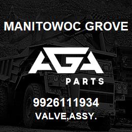 9926111934 Manitowoc Grove VALVE,ASSY. | AGA Parts