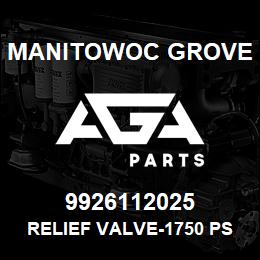 9926112025 Manitowoc Grove RELIEF VALVE-1750 PSI | AGA Parts