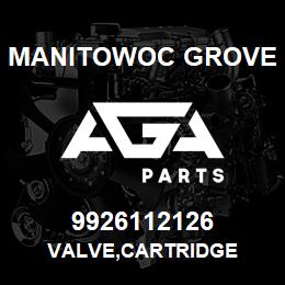 9926112126 Manitowoc Grove VALVE,CARTRIDGE | AGA Parts