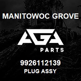 9926112139 Manitowoc Grove PLUG ASSY | AGA Parts