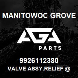 9926112380 Manitowoc Grove VALVE ASSY.RELIEF @ 3500 PSI | AGA Parts