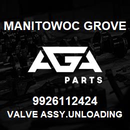 9926112424 Manitowoc Grove VALVE ASSY.UNLOADING/PRE200PSI | AGA Parts