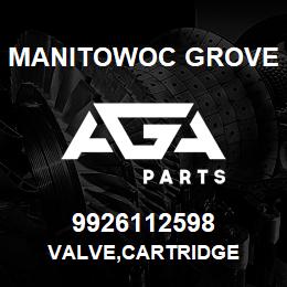 9926112598 Manitowoc Grove VALVE,CARTRIDGE | AGA Parts