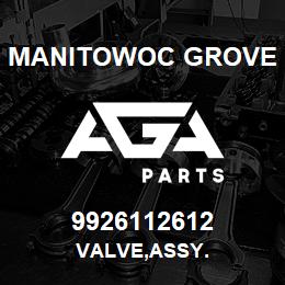 9926112612 Manitowoc Grove VALVE,ASSY. | AGA Parts