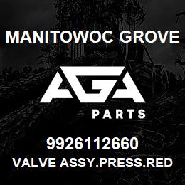 9926112660 Manitowoc Grove VALVE ASSY.PRESS.REDUC,400 PSI | AGA Parts