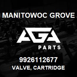 9926112677 Manitowoc Grove VALVE, CARTRIDGE | AGA Parts