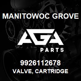 9926112678 Manitowoc Grove VALVE, CARTRIDGE | AGA Parts