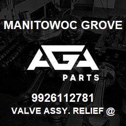 9926112781 Manitowoc Grove VALVE ASSY. RELIEF @ 3000 PSI | AGA Parts