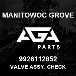 9926112852 Manitowoc Grove VALVE ASSY. CHECK | AGA Parts