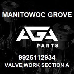 9926112934 Manitowoc Grove VALVE,WORK SECTION ASSY @ 1000 | AGA Parts