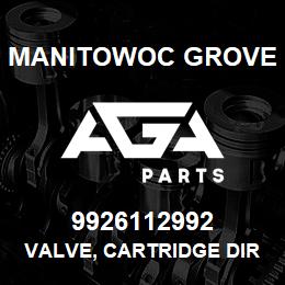 9926112992 Manitowoc Grove VALVE, CARTRIDGE DIRECTIONAL | AGA Parts