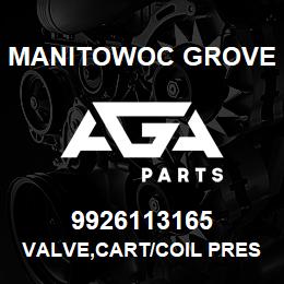 9926113165 Manitowoc Grove VALVE,CART/COIL PRESS.REDUCING | AGA Parts