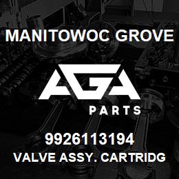 9926113194 Manitowoc Grove VALVE ASSY. CARTRIDGE | AGA Parts