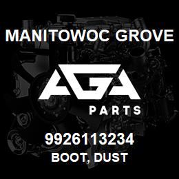 9926113234 Manitowoc Grove BOOT, DUST | AGA Parts